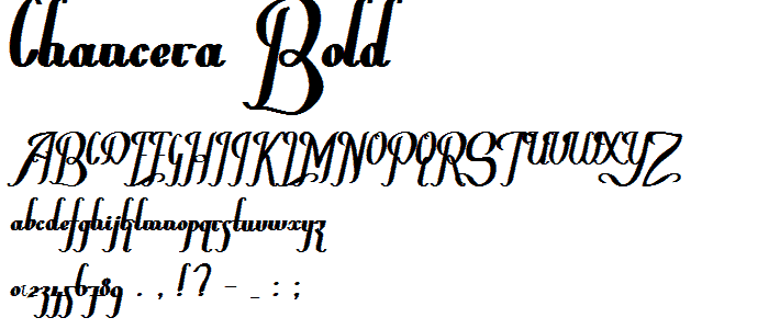 Chancera Bold font